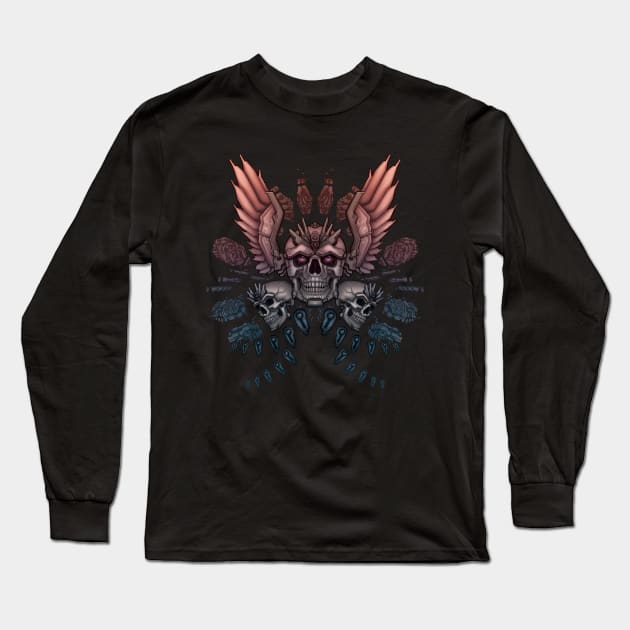 Skulls and Wings Long Sleeve T-Shirt by bomazu